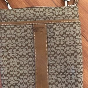 Authentic Coach small fabric messenger bag
